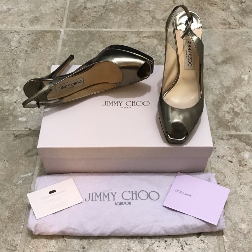 Jimmy Choo Metallic Heels - Picture 2 of 7